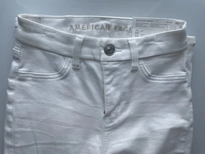 American Eagle Curvy Hi-Rise Jegging White Jeans 00 24W NWT Next Level Stretch - Picture 1 of 8