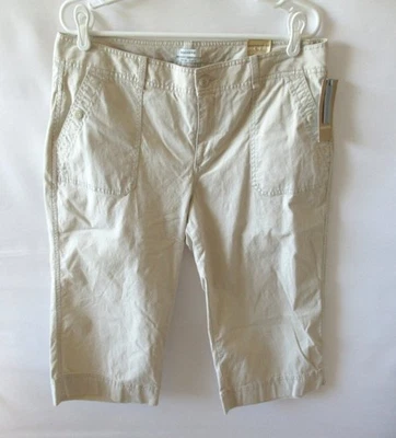 NWT Dockers' beige cotton blend curvy mid-rise capri pants *Sz 12* - Image 1 of 4