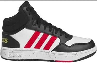 Adidas Hoops Mid 2.0 Shoes Youth Size 12 Black Red White Basketball Sneakers - Image 1 of 4