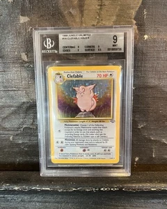 1999 Pokemon Jungle Unlimited Clefable Holo R Beckett BGS 9 MINT - Bild 1 von 3