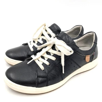 Josef Seibel Caren 01 Women's Black Leather Sneaker Shoes Size US5.5 EU36 - Image 1 of 4