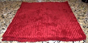 Pair of MIULEE Burgundy Corduroy Pillow Covers - 18" X 18" - Picture 1 of 3