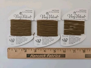 LOT OF 3 Very Velvet #V206 TAN 10yd Needlepoint Thread by Rainbow Gallery - Picture 1 of 3