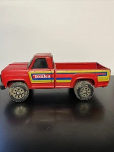 Tonka Red Ford F-150 Ranger Pick Up Truck Black Windows Complete 1980's R3 - Picture 1 of 14