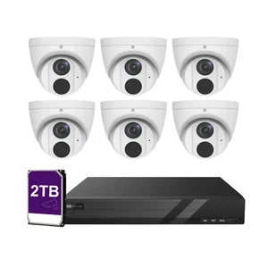 Kit de cámara de seguridad NDAA 8CH PoE con cámaras de torreta 6*4K, disco duro de 2 TB - Imagen 1 de 7