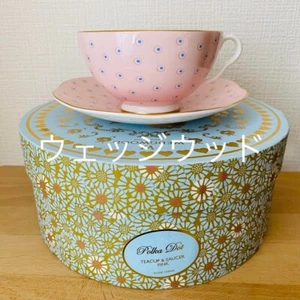 Wedgwood Harlequin Collection Polka Dot Pink Cup Saucer - Picture 1 of 10