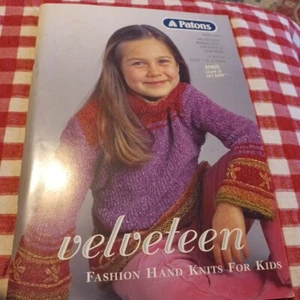 π Patons 1228 Size 2-12 21 Styles Knitting Pattern Book Children Kids Velveteen - Picture 1 of 21