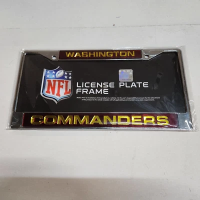 Washington Commanders NFL License Plate Frame Red w/ Yellow Letters - Image 1 of 2