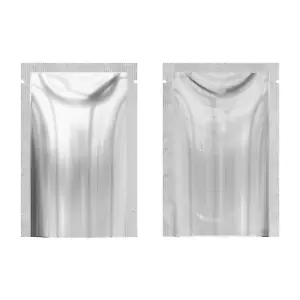 100/500 Silver & Clear Window Flat Mylar Foil Open Fill Sample Bags Tear Notch - Picture 1 of 8