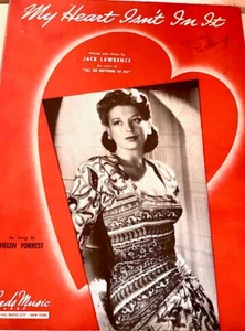 Vintage 1943 My Heart Isn't In It Sung by Helen Forrest Sheet Music - Picture 1 of 2