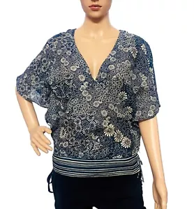 Isabel Marant Etoile Women's Kimono Floral Printed Short Blouse Tunic Top M 36 - Picture 1 of 9