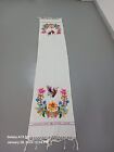 Russian Scarf Vintage Flower & Bird Embroidered  Aprox 80 X 17