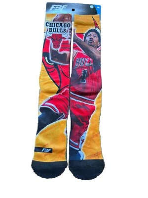 New Chicago Bulls NBA FBF Originals Derrick Rose Socks Large 10-13 - Image 1 of 3