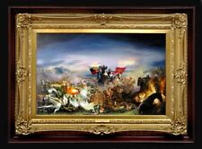 Print on Canvas of Oil Painting Arseni ~ BATTLE 12" X 7.5" NO FRAME Art USA
