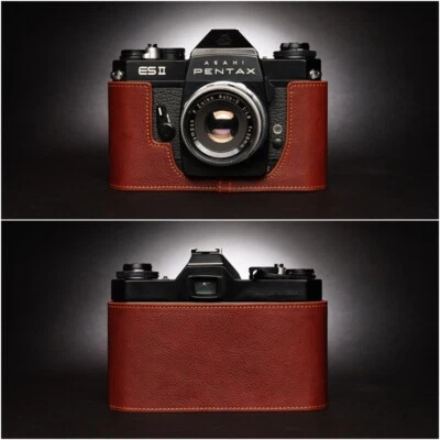 For Pentax K1000 SV S3 S2 ESII Handmade Genuine Leather Half Camera Case Cover - Image 1 of 4