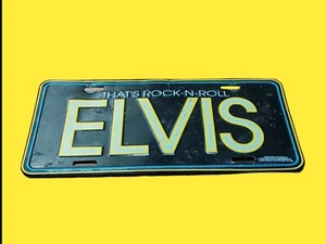Elvis Presley Car Tag That’s Rock N Roll Black - Picture 1 of 4