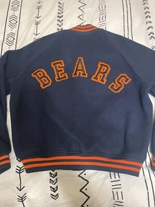 Vintage Chalk Line Chicago Bears Wool Polar Fleece Varsity Jacket Mens XL NFL - Picture 1 of 8