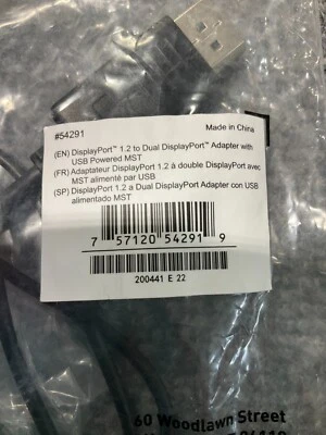 Cables to Go DisplayPort Splitter Cable 54291 ❤️ ✅ ❤️️ ✅ New!!! ❤️ ✅ ❤️️ ✅ - Image 1 of 3