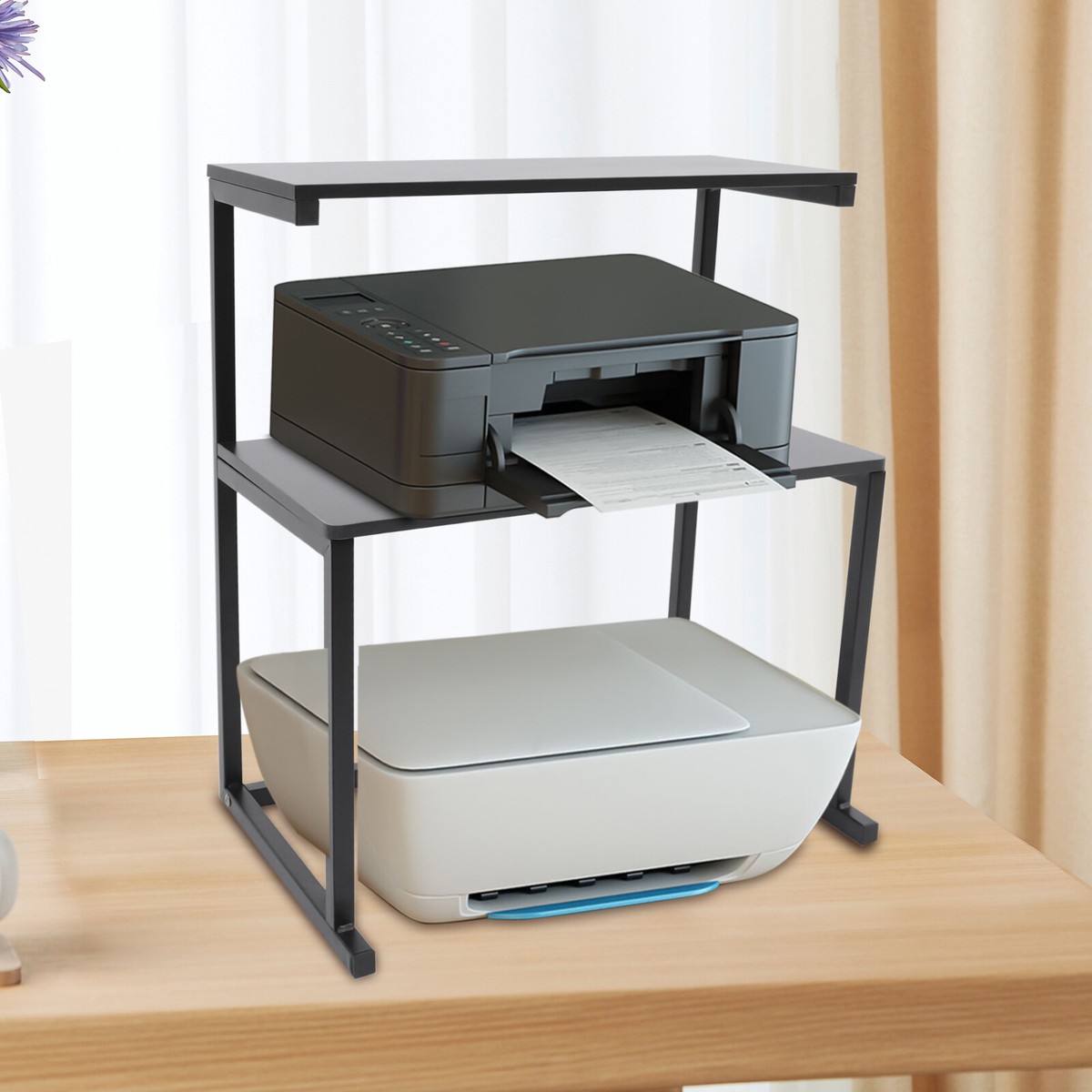Printer Table With Storage Multipurpose Printer Stand With 3 Tiers ...