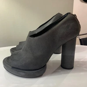 1800$ GORAN HORAL GRIGIO SCARPE PUNTA APERTA TACCO 39 - Foto 1 di 11