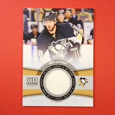5-06-14 PWE-THICK 2015-16 upper deck jersey card #gj-le kris letang (165) - Image 1 of 2