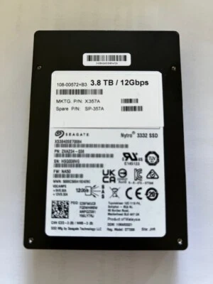 Seagate Nytro 3332 3.84TB SAS 12Gb/s 2.5in ENT SSD XS3840SE70084 - Image 1 of 2