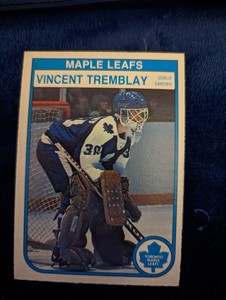 (2) VINCENT TREMBLAY 1982-83 O-PEE-CHEE # 334 LEAFS GOALIE ROOKIE VG