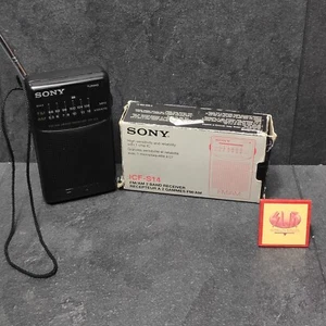 Sony ICF-S14 Radio FM/AM 2 Band Receiver Vintage Taschenradio Schwarz  - Bild 1 von 14