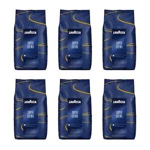 6 X Lavazza Super Crema Coffee Beans 1kg (Pack of 6) - Picture 1 of 3