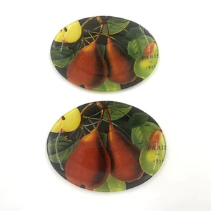 MICHEL Design Works 6.25" Glass Plates Fruit Snack Dessert Dish Set of 2  - Picture 1 of 9