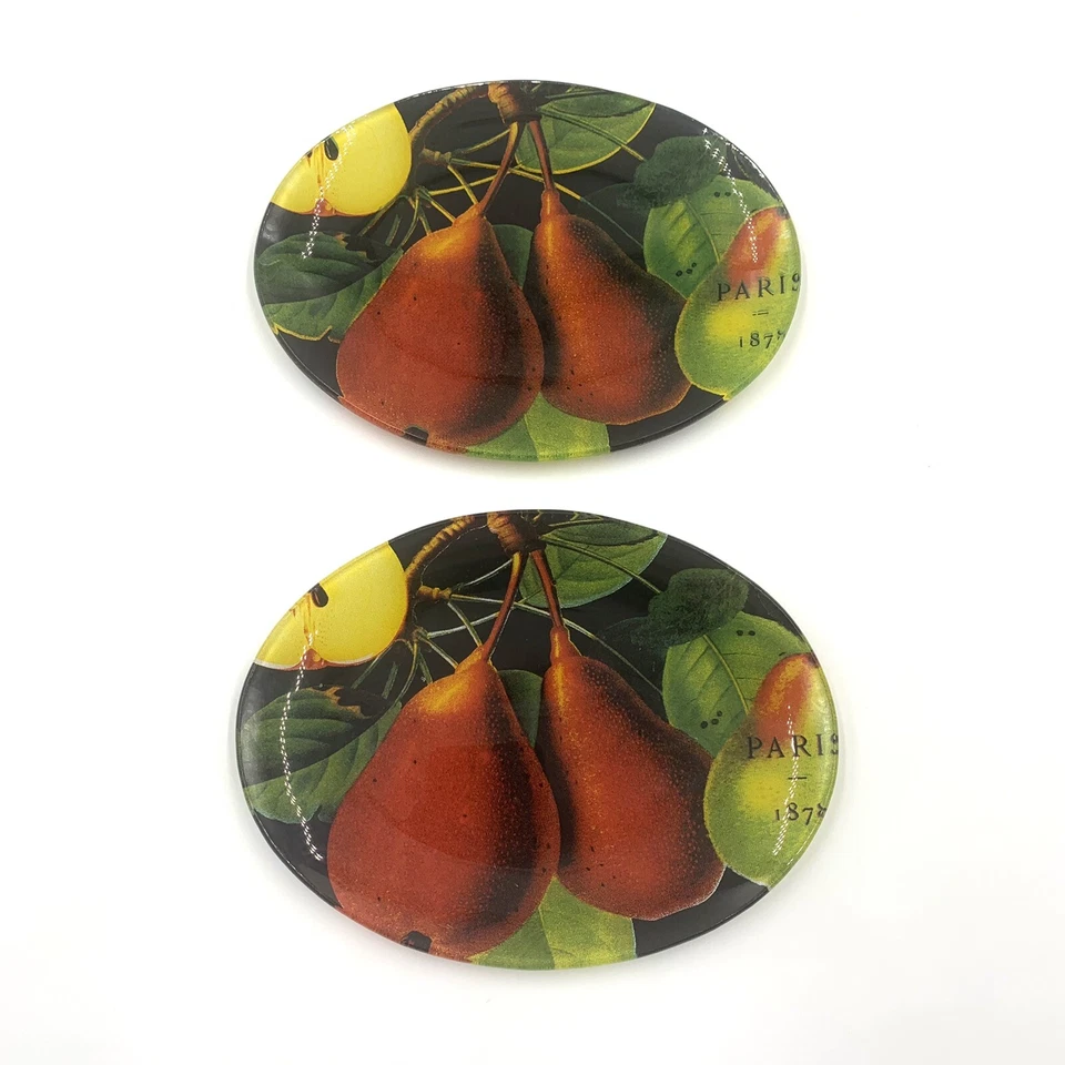 MICHEL Design Works 6.25" Glass Plates Fruit Snack Dessert Dish Set of 2  - Image 1 of 4