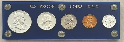 1959 US Proof Set in Capital Plastics Holder Cover