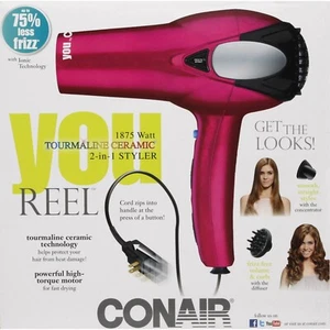 Conair 1875 Watt Ionic Conditioning Cord Keeper Styler/Hair Dryer with Folding - Picture 1 of 3