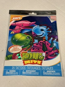 temporary tattoos kids 25 dino mite dinosaurs - Picture 1 of 2