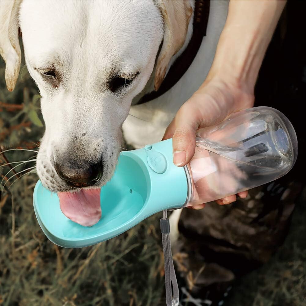 Borraccia Portatile Per Cane 550ml - Dispenser Cibo E Acqua Da Viaggio In ABS Rosa - Foto 7