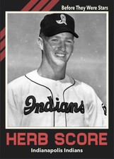 Custom Novelty Card Herb Score Indianapolis Indians Before They Were Stars