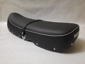 Honda CB450 CB 450 1965-1968 negro bombardero estilo clásico asiento de sillín de motocicleta. - Imagen 1 de 12