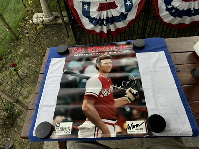 Vintage Poster Rochester Red Wings Cal Ripken Jr 1981 Baltimore Orioles Baseball - Image 1 of 4