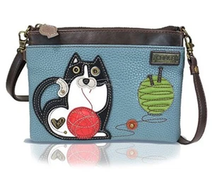 Nuovo Chala Mini Borsa a Tracolla Ecopelle S Borsetta Convertible Grasso Cat Blu - Foto 1 di 4
