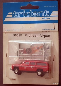 1/87 H0 trident alpha 90058, Chevrolet Firetruck Airport 13 Flughafen Zürich,NOS - Bild 1 von 7