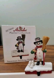 Annalee Mantel Collection Candlelight Stocking Holders CHRISTMAS Snowman - Picture 1 of 7