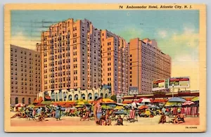 Postkarten Ambassador Hotel Atlantic City New Jersey Leinen - Bild 1 von 2