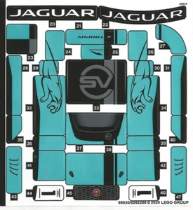 LEGO STICKER SHEET #2 76898 FORMULA E PANASONIC JAGUAR GEN2 & I-PACE Set New - Imagen 1 de 1