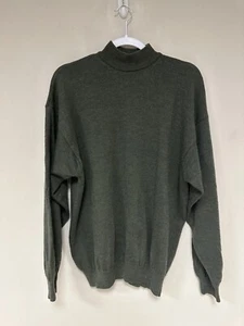 Marconi Mens L green 100% Merino Wool Le Collezioni ITALY High Neck Sweater - Picture 1 of 8