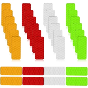 32 Pack Reflective Self Adhesive Tape Warning Reflectors for Clothes Backpacks - Picture 1 of 11