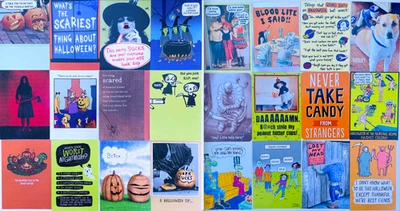 Variety Lot of 24 Adult Humor HALLOWEEN CARDS Funny PAPYRUS RPG AG $86 RTL - Image 1 of 4