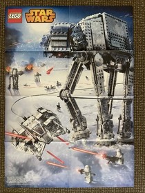 LEGO Star Wars 75054 Snowspeeder AT-AT Poster 33"x23" Dual-Sided Minifigure