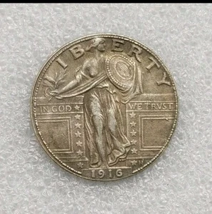 USA 1916-P Standing Liberty Quarter Dollar Album/Gap Filler Coin - Picture 1 of 5