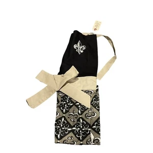 New Orleans fleur de lis apron new Black And Tan - Picture 1 of 5
