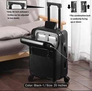 Equipaje de 20 pulgadas 1 pieza, estuche de embarque con función de viaje con bloqueo de contraseña y ruedas - Imagen 1 de 6